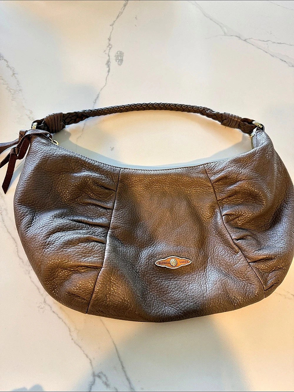 Elliott Lucca Brown Leather Shoulder Bag